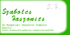 szabolcs haszonits business card